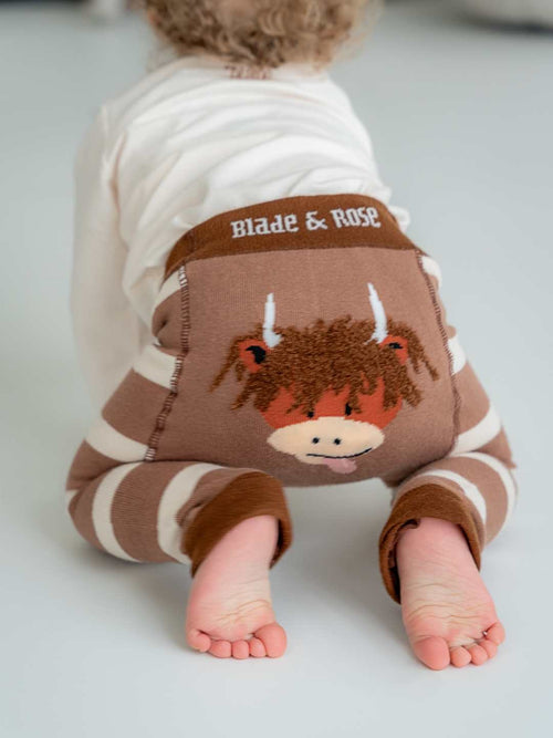 Neutral Highland Cow Leggings