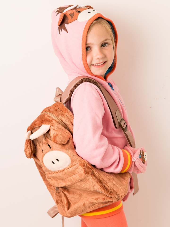 Neutral Highland Cow Rucksack