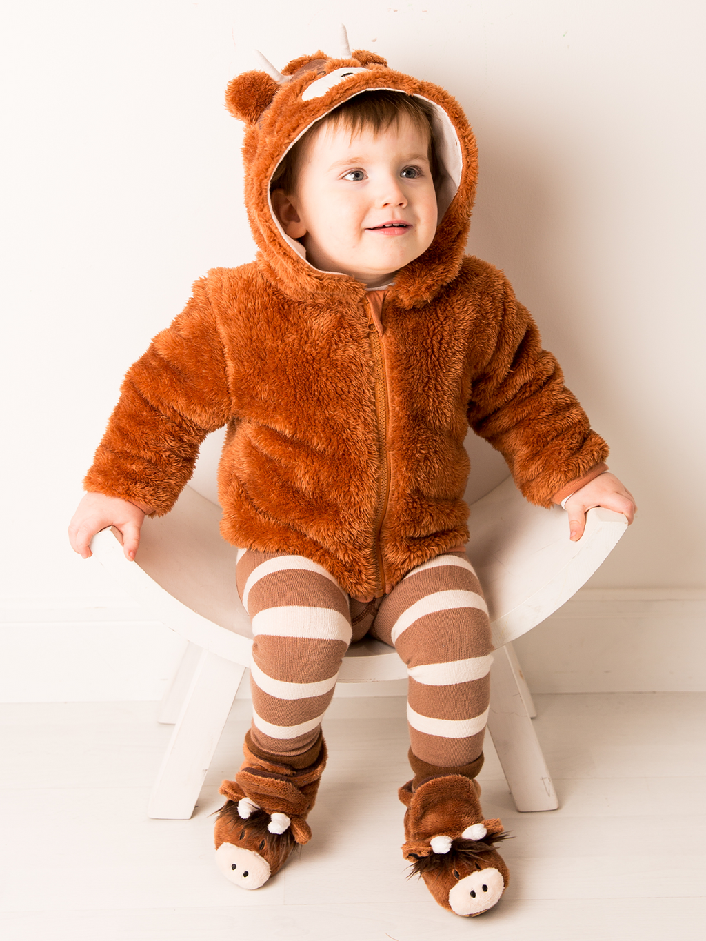 Neutral Highland Cow Booties