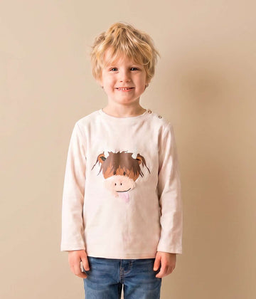 Junior Neutral Highland Cow Top