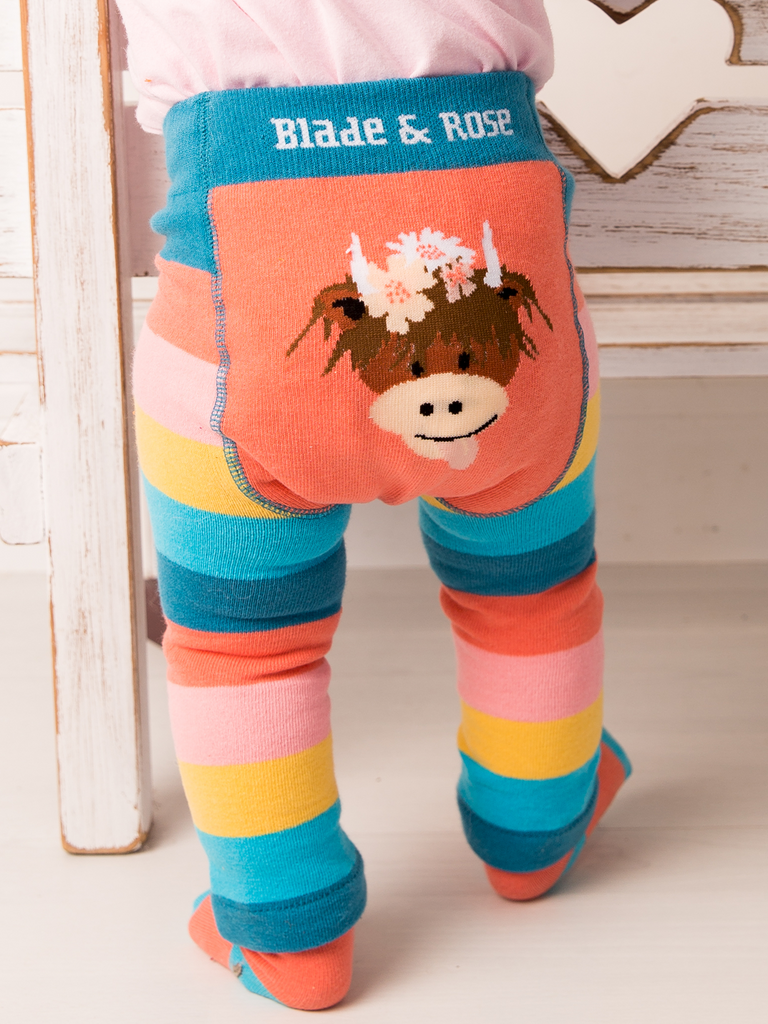 Bonnie Highland Cow Leggings Blade Rose USA
