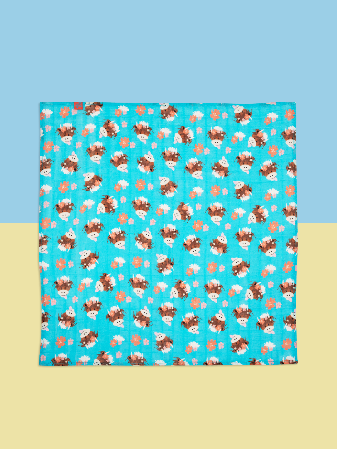 Bonnie Highland Cow Muslin Squares