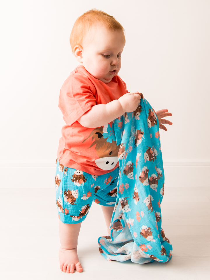 Bonnie Highland Cow Lightweight Summer Outfit (2PC)