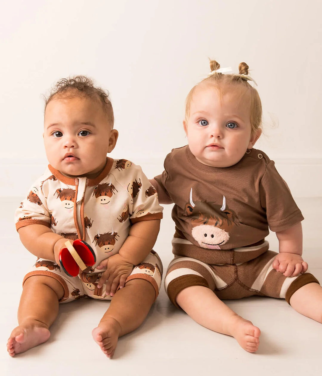 Neutral Highland Cow Tee