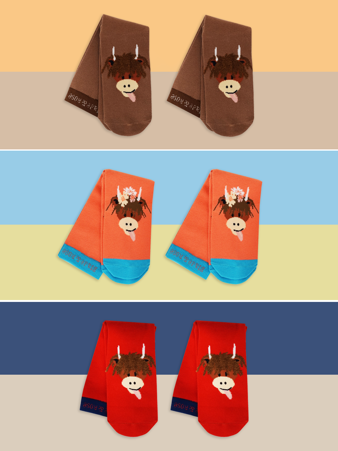 Highland Cow Adult Socks