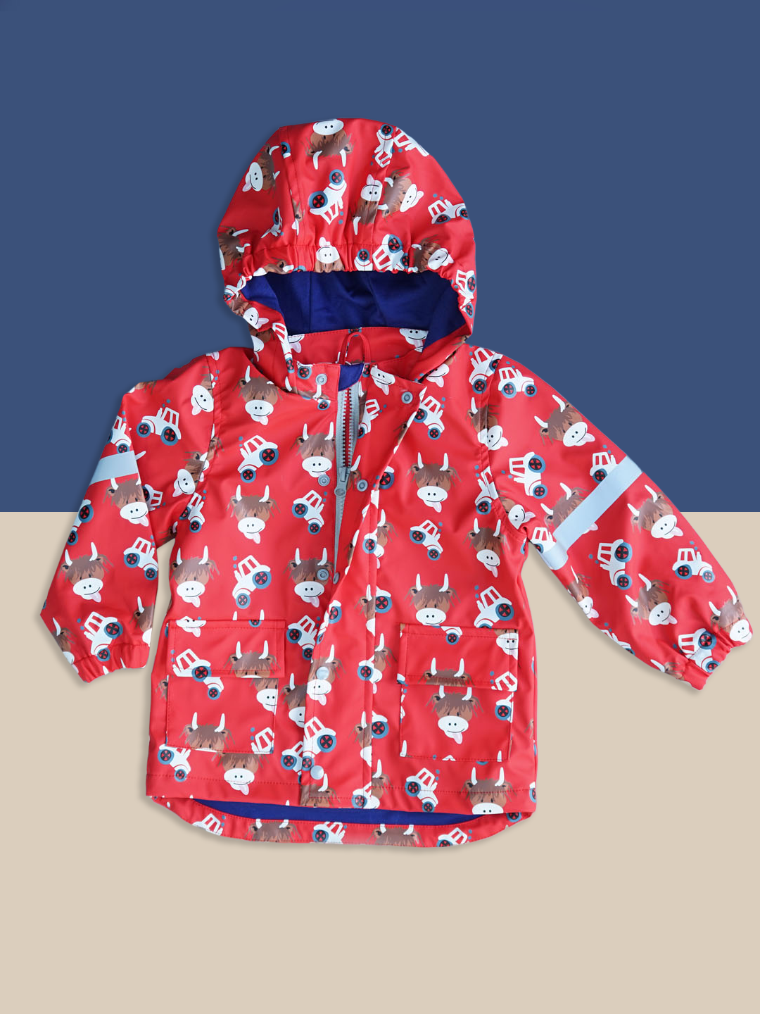 Hamish Highland Cow Colour Changing Raincoat Blade & Rose