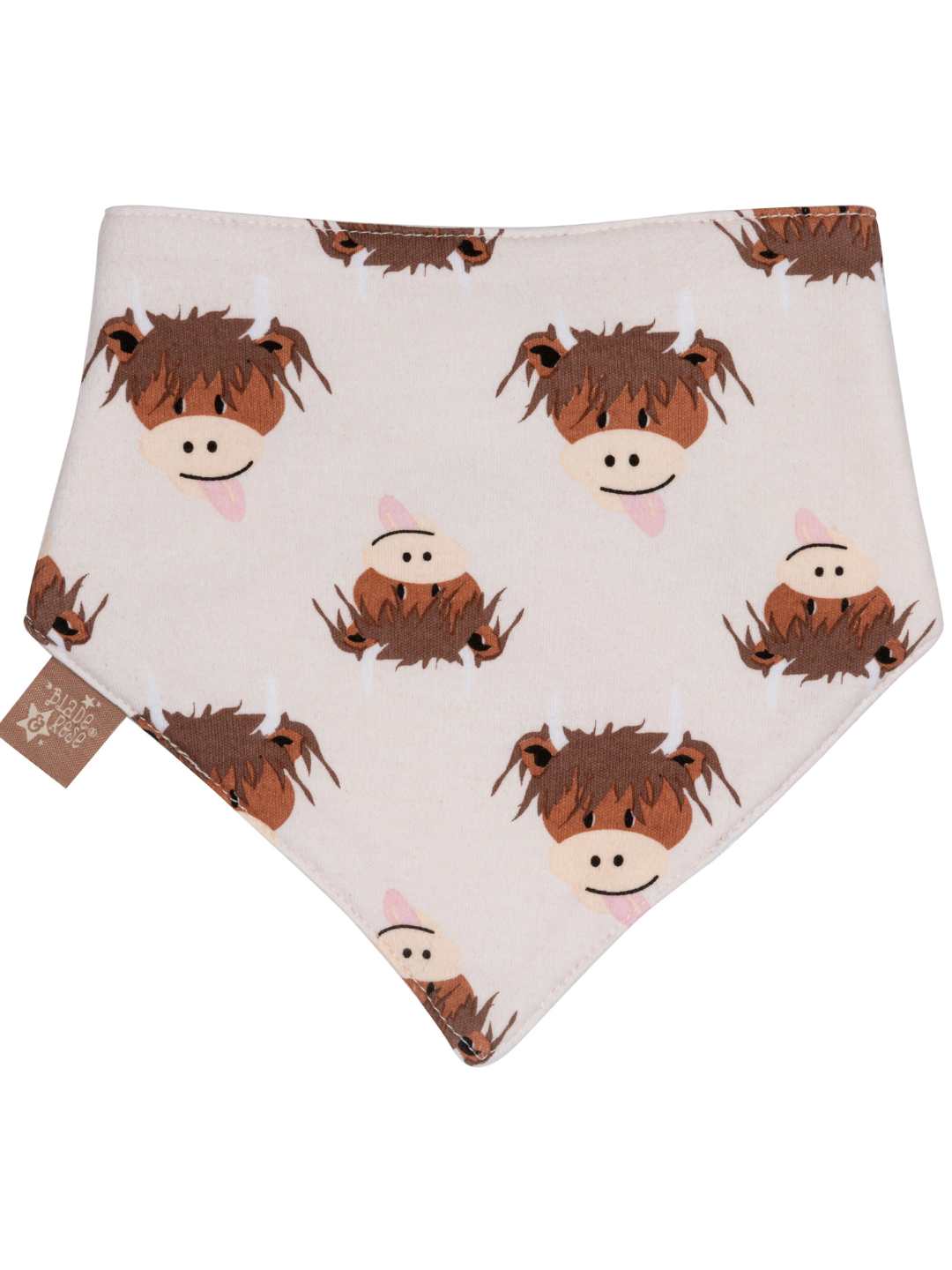 Neutral Highland Cow Bib