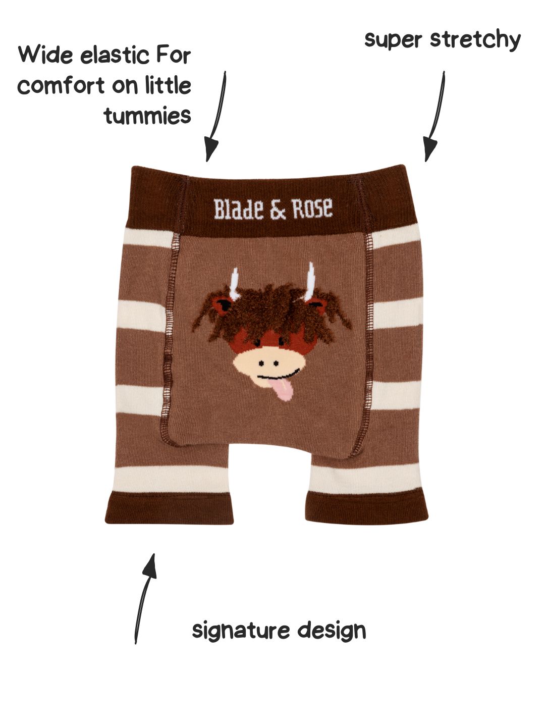 Neutral Highland Cow Shorts